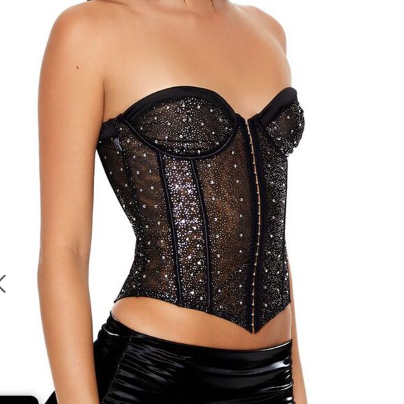 Forever 21 Bedazzled Corset - Picture 1 of 3